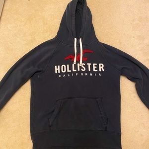 Medium size black Hollister hoodie
